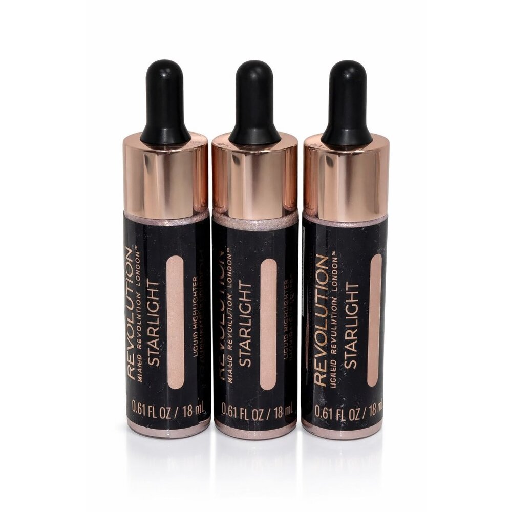 Makeup Revolution Starlight Liquid Highlighter 0.61oz / 18ml – Lot of 3 – New